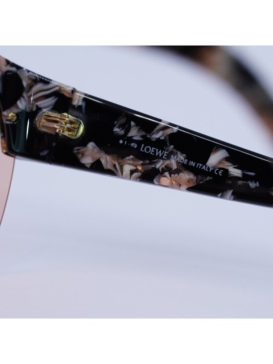 Loewe LW40034U 55S Sunglasses Colored Havana Shield Frame, Bordeaux Lenses main image 6